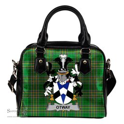 Irish Otway Coat of Arms Family Crest Ireland Shoulder Handbag Irish National Tartan Irish County Handbag