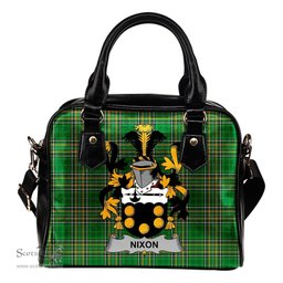 Irish Nixon Coat of Arms Family Crest Ireland Shoulder Handbag Irish National Tartan Irish County Handbag