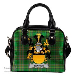 Irish Tanner Coat of Arms Family Crest Ireland Shoulder Handbag Irish National Tartan Irish County Handbag