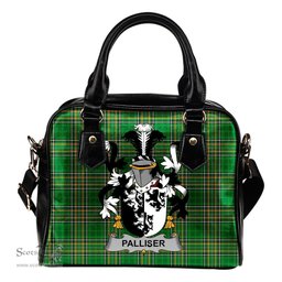 Irish Palliser Coat of Arms Family Crest Ireland Shoulder Handbag Irish National Tartan Irish County Handbag