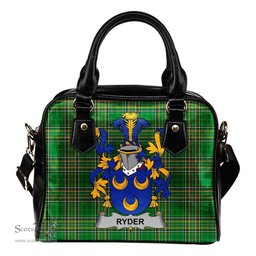 Irish Ryder Coat of Arms Family Crest Ireland Shoulder Handbag Irish National Tartan Irish County Handbag