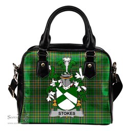 Irish Stokes Coat of Arms Family Crest Ireland Shoulder Handbag Irish National Tartan Irish County Handbag