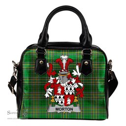 Irish Morton Coat of Arms Family Crest Ireland Shoulder Handbag Irish National Tartan Irish County Handbag