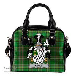 Irish Quill Coat of Arms Family Crest Ireland Shoulder Handbag Irish National Tartan Irish County Handbag