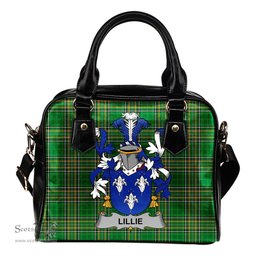Irish Lillie or MacLilly Coat of Arms Family Crest Ireland Shoulder Handbag Irish National Tartan Irish County Handbag