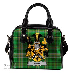 Irish Mann Coat of Arms Family Crest Ireland Shoulder Handbag Irish National Tartan Irish County Handbag