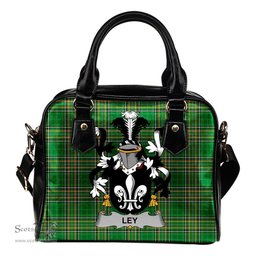 Irish Ley Coat of Arms Family Crest Ireland Shoulder Handbag Irish National Tartan Irish County Handbag