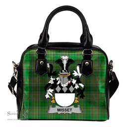 Irish Misset Coat of Arms Family Crest Ireland Shoulder Handbag Irish National Tartan Irish County Handbag