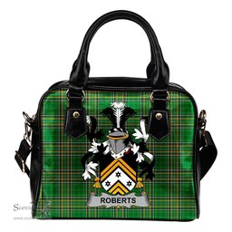 Irish Roberts Coat of Arms Family Crest Ireland Shoulder Handbag Irish National Tartan Irish County Handbag