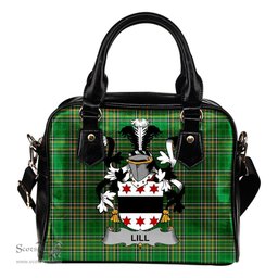 Irish Lill Coat of Arms Family Crest Ireland Shoulder Handbag Irish National Tartan Irish County Handbag