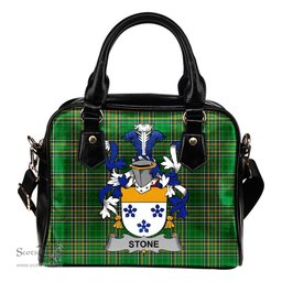 Irish Stone Coat of Arms Family Crest Ireland Shoulder Handbag Irish National Tartan Irish County Handbag