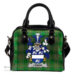 Irish Leman or Lemon Coat of Arms Family Crest Ireland Shoulder Handbag Irish National Tartan Irish County Handbag