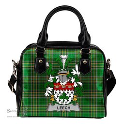 Irish Leech Coat of Arms Family Crest Ireland Shoulder Handbag Irish National Tartan Irish County Handbag