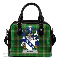 Irish Lowe Coat of Arms Family Crest Ireland Shoulder Handbag Irish National Tartan Irish County Handbag