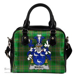 Irish Magill Coat of Arms Family Crest Ireland Shoulder Handbag Irish National Tartan Irish County Handbag