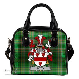 Irish Toto Coat of Arms Family Crest Ireland Shoulder Handbag Irish National Tartan Irish County Handbag