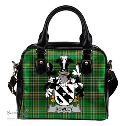 Irish Rowley or O'Rowley Coat of Arms Family Crest Ireland Shoulder Handbag Irish National Tartan Irish County Handbag