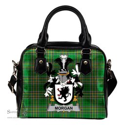 Irish Morgan Coat of Arms Family Crest Ireland Shoulder Handbag Irish National Tartan Irish County Handbag
