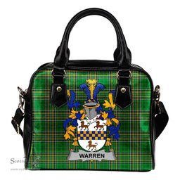 Irish Warren Coat of Arms Family Crest Ireland Shoulder Handbag Irish National Tartan Irish County Handbag