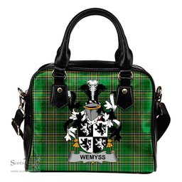 Irish Wemyss Coat of Arms Family Crest Ireland Shoulder Handbag Irish National Tartan Irish County Handbag