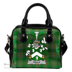 Irish Tuly or McAtilla Coat of Arms Family Crest Ireland Shoulder Handbag Irish National Tartan Irish County Handbag