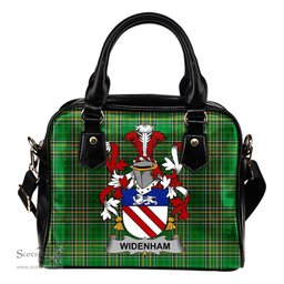 Irish Widenham Coat of Arms Family Crest Ireland Shoulder Handbag Irish National Tartan Irish County Handbag