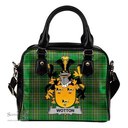 Irish Wotton Coat of Arms Family Crest Ireland Shoulder Handbag Irish National Tartan Irish County Handbag