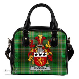 Irish Wickham Coat of Arms Family Crest Ireland Shoulder Handbag Irish National Tartan Irish County Handbag