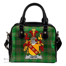Irish Umfre Coat of Arms Family Crest Ireland Shoulder Handbag Irish National Tartan Irish County Handbag