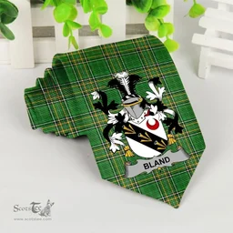 Irish Bland Coat of Arms Family Crest Ireland Neck Tie Irish National Tartan Irish County Tie