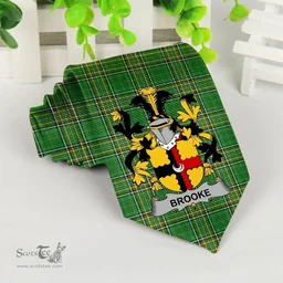 Irish Brooke Coat of Arms Family Crest Ireland Neck Tie Irish National Tartan Irish County Tie
