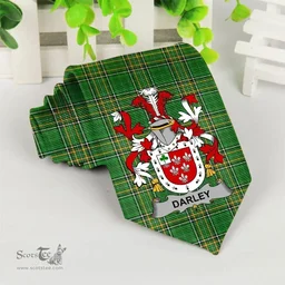 Irish Darley Coat of Arms Family Crest Ireland Neck Tie Irish National Tartan Irish County Tie