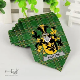 Irish Francis Coat of Arms Family Crest Ireland Neck Tie Irish National Tartan Irish County Tie
