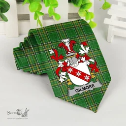Irish Gilmore Coat of Arms Family Crest Ireland Neck Tie Irish National Tartan Irish County Tie