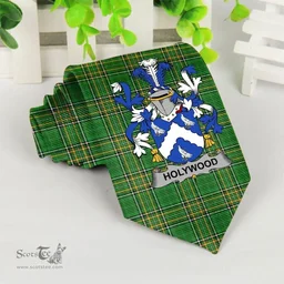 Irish Holywood Coat of Arms Family Crest Ireland Neck Tie Irish National Tartan Irish County Tie