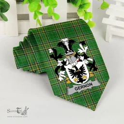 Irish Gernon or Garland Coat of Arms Family Crest Ireland Neck Tie Irish National Tartan Irish County Tie