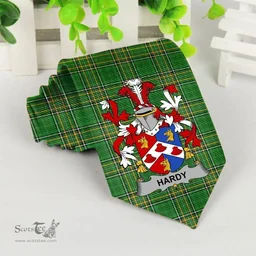 Irish Hardy Coat of Arms Family Crest Ireland Neck Tie Irish National Tartan Irish County Tie