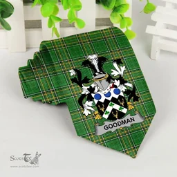 Irish Goodman Coat of Arms Family Crest Ireland Neck Tie Irish National Tartan Irish County Tie