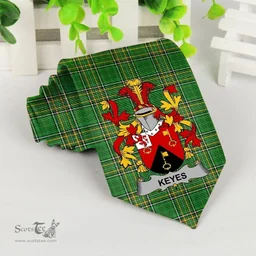 Irish Keyes Coat of Arms Family Crest Ireland Neck Tie Irish National Tartan Irish County Tie