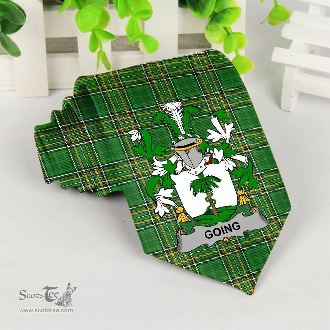 Irish Going Coat of Arms Family Crest Ireland Neck Tie Irish National Tartan Irish County Tie