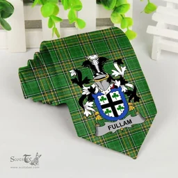 Irish Fullam Coat of Arms Family Crest Ireland Neck Tie Irish National Tartan Irish County Tie