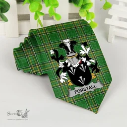 Irish Forstall Coat of Arms Family Crest Ireland Neck Tie Irish National Tartan Irish County Tie