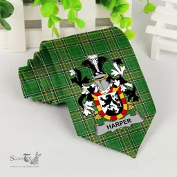 Irish Harper Coat of Arms Family Crest Ireland Neck Tie Irish National Tartan Irish County Tie