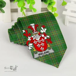 Irish Ireland Coat of Arms Family Crest Ireland Neck Tie Irish National Tartan Irish County Tie