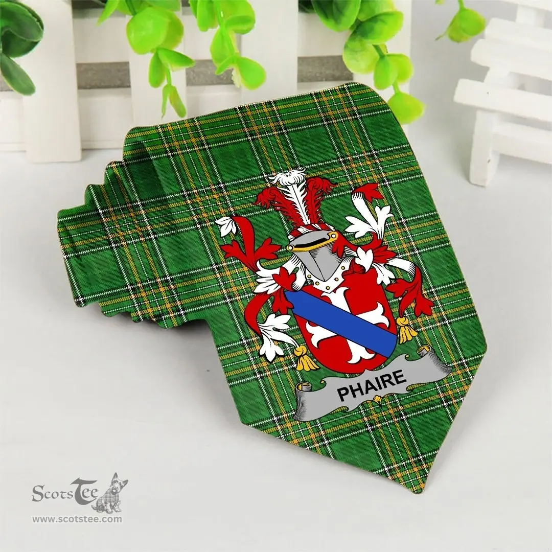 Irish Phaire Coat of Arms Family Crest Ireland Neck Tie Irish National Tartan Irish County Tie