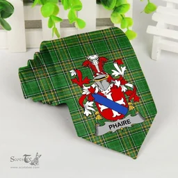 Irish Phaire Coat of Arms Family Crest Ireland Neck Tie Irish National Tartan Irish County Tie