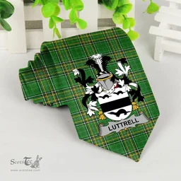 Irish Luttrell Coat of Arms Family Crest Ireland Neck Tie Irish National Tartan Irish County Tie