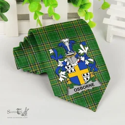 Irish Osborne Coat of Arms Family Crest Ireland Neck Tie Irish National Tartan Irish County Tie