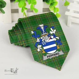 Irish Peppard Coat of Arms Family Crest Ireland Neck Tie Irish National Tartan Irish County Tie