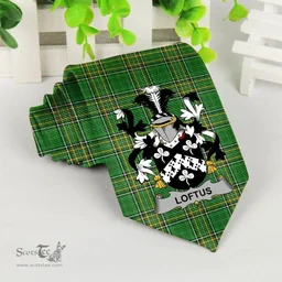 Irish Loftus Coat of Arms Family Crest Ireland Neck Tie Irish National Tartan Irish County Tie